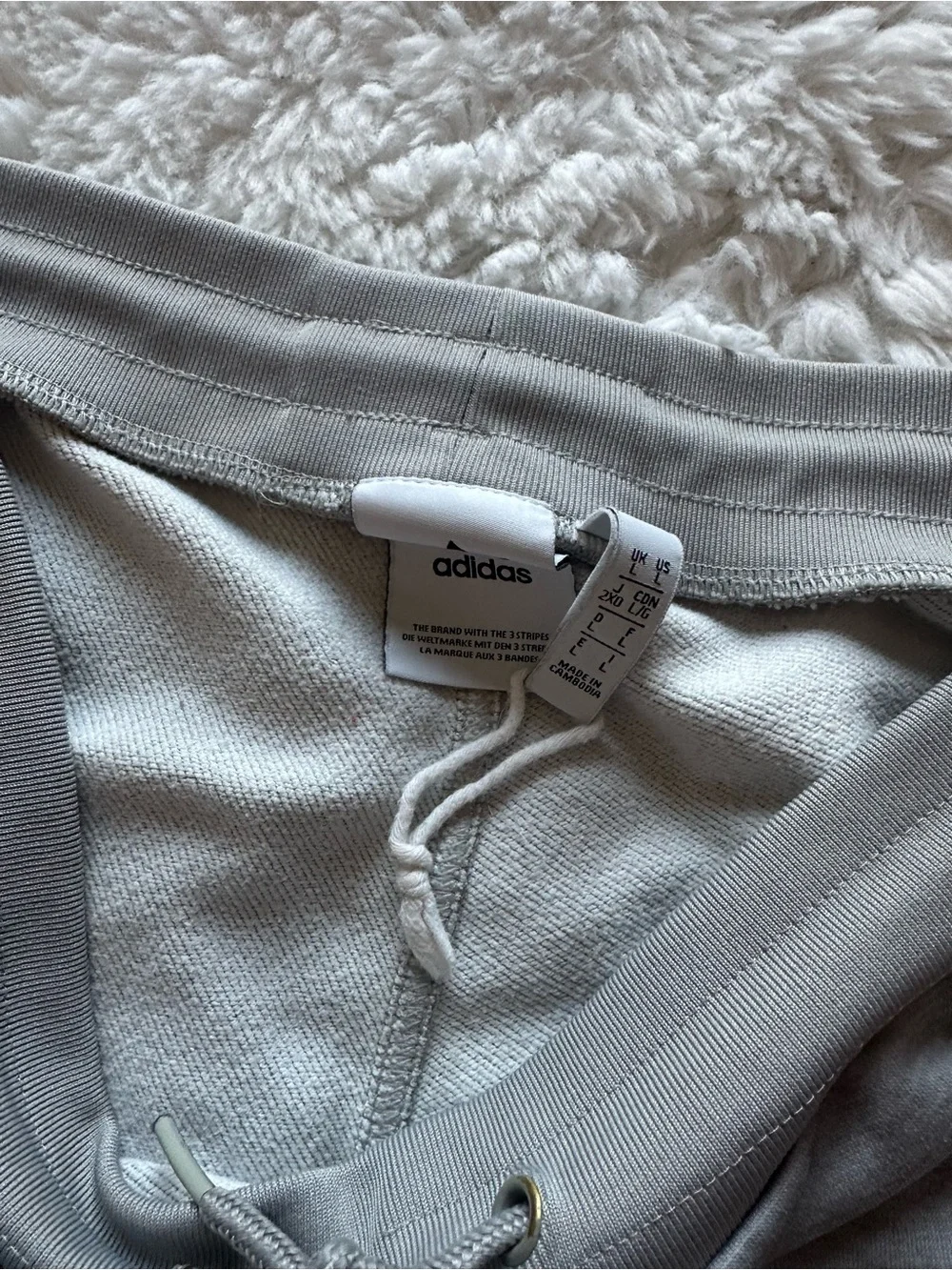 adidas Gray Men’s Athletic Shorts with Trefoil Tape